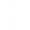 Logo d'Alice Jeammes, ostéopathe animalier à Vannes, représentant un losange, 3 animaux et ses initiales.